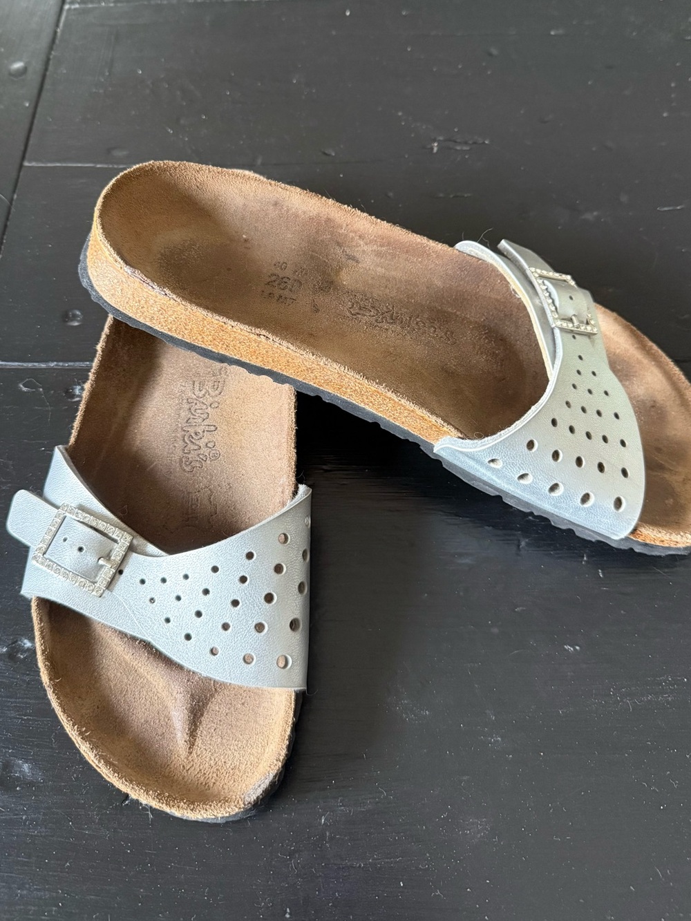 Birki’s by Birkenstock Silver Madrid Sandals